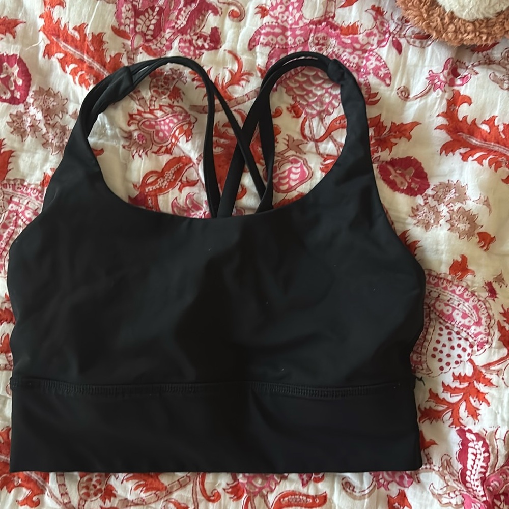 Lululemon black energy bra longline